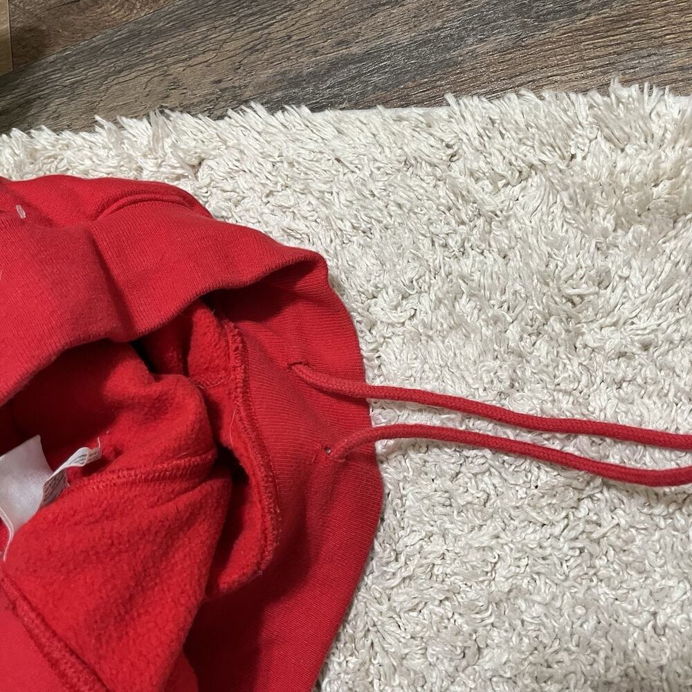 Vintage Champion Size Medium Reverse Weave Red Drawstring Jogger Sweatpants - Picture 9 of 9